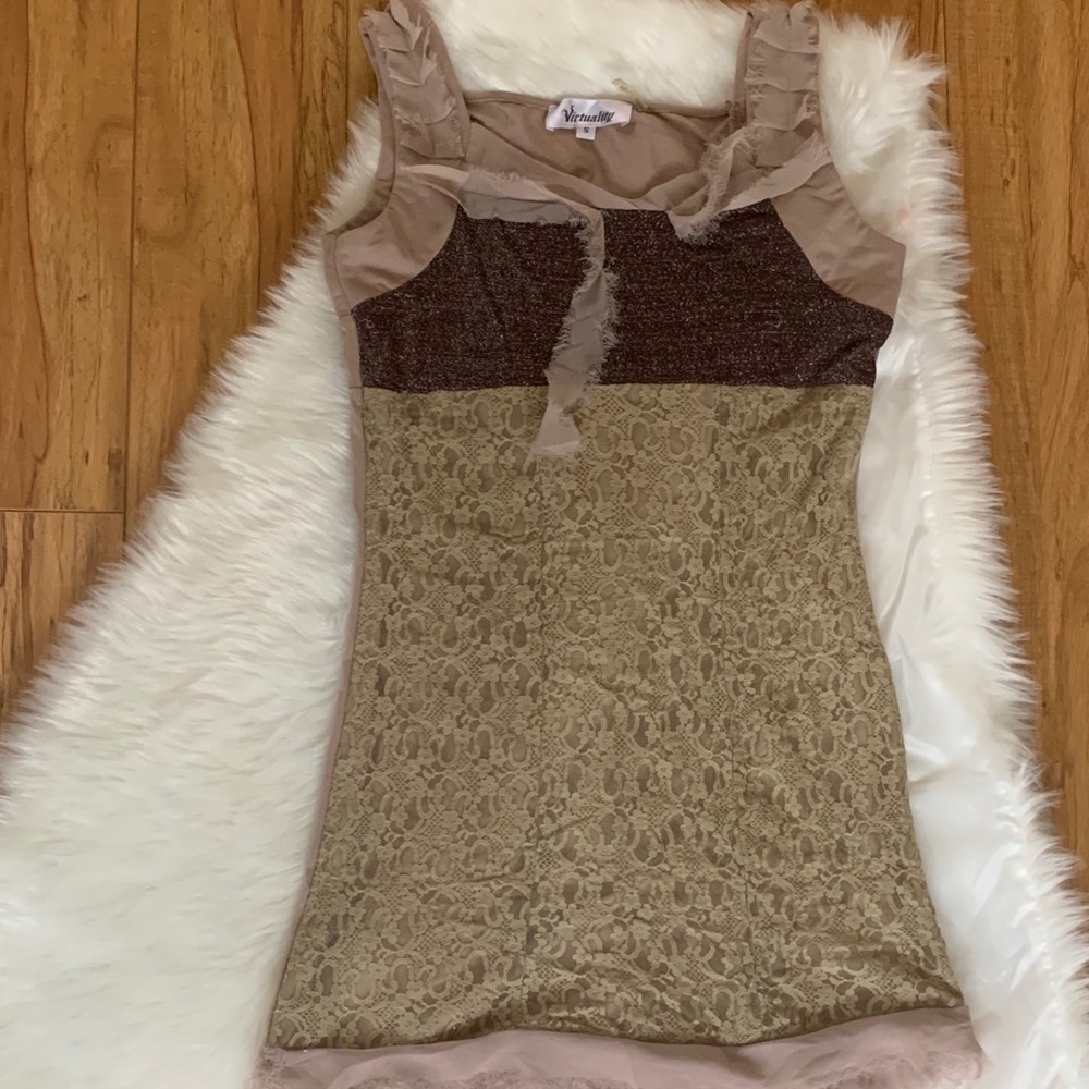 Distressed Ruffle Dress